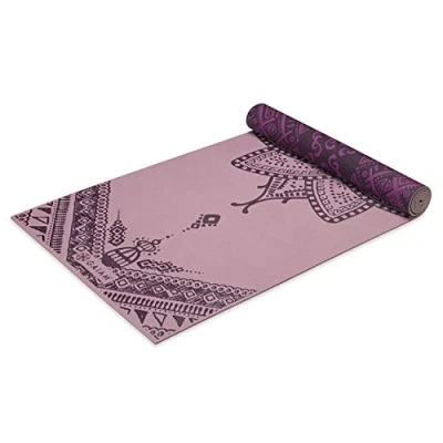 Image of Gaiam Premium Print Reversible Yoga Mat, Inner Peace Lotus, 6mm