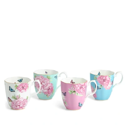 Image of Royal Albert 1067801 Miranda Kerr Ceramic Gold Rim Mug Set, 4 pieces