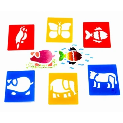 Image of Washable Plastic Stencils Animal Themed Pack of 6