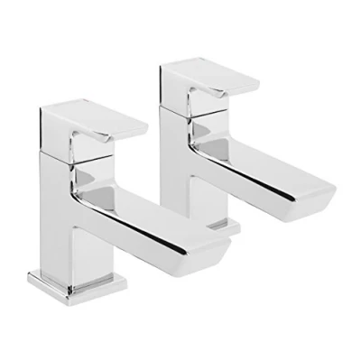Image of Bristan COB 1/2 C Cobalt Basin Pillar Taps, Chrome