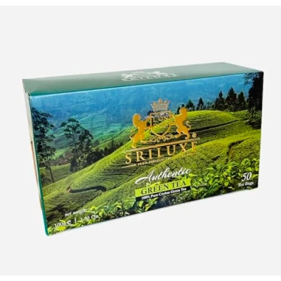 Image of SRILUXE Premium Quality Ceylon Green Teabags Exquisite Taste and Aroma Best Tea Brew Hot Tea, Iced or Kombucha (Green, 50 Teabags)