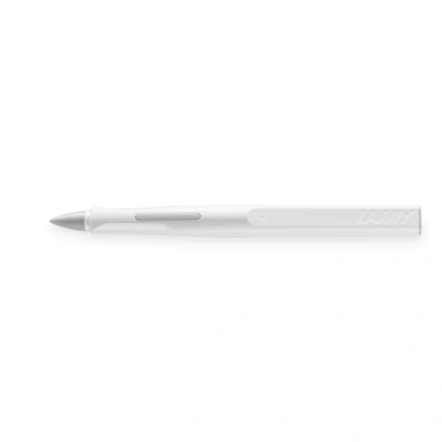 Image of LAMY safari note+ white iPad Pen Stylus with palm rejection, tilt sensitivity &amp; ergonomic grip compatible various models generations up to 10 hours battery life