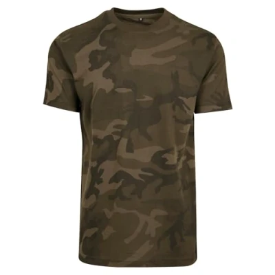 Image of Build Your Brand Men&#039;s By109 camo Round Neck Tee T Shirt, Olive (Olive camo), 4XL