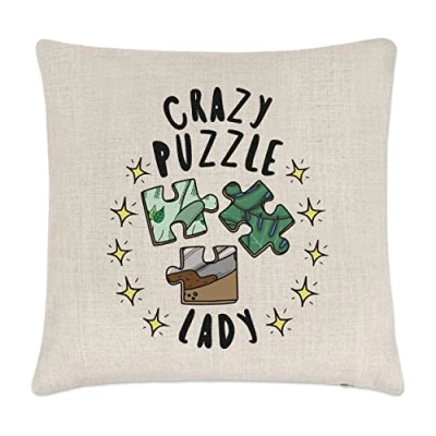 Image of Gift Base Crazy Puzzle Lady Stars Cushion Cover