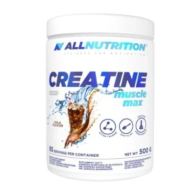 Image of ALLNUTRITION Creatine Muscle Max Food Suplement Monohydrate with Taurine Performance Boost and Recovery No Added Sugar Instant Powder 500g Cola