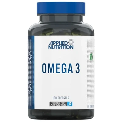 Image of Applied Nutrition Omega 3 Fish Oil 1000mg, 180mg EPA &amp; 120mg DHA per Softgel, Made in The UK (100 Soft Gels)