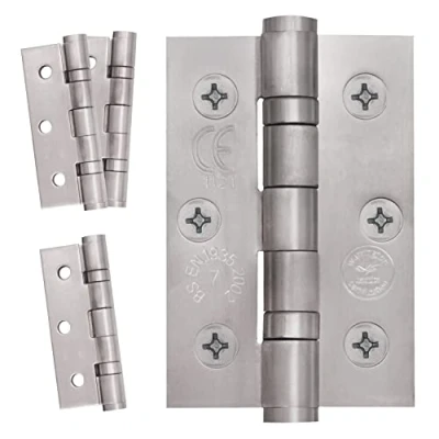 Image of EAI Door Hinges 3 Inch / 76mm Ball Bearing 2 Pair [4 &amp; Screws] Stainless Steel
