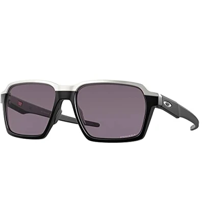 Image of Oakley PARLAY OO 4143 Silver Matte Black/Prizm Grey 58/16/145 men Sunglasses