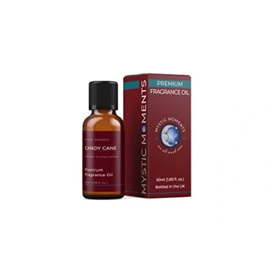 Image of Mystic Moments Candy Cane Fragrance Oil 50ml Perfect for Soaps, Candles, Bath Bombs, Burners, Diffusers and Skin &amp; Hair Care Items