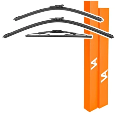Image of VIA ALBION® Wiper Blades for AUDI A3 Mk2 (2005* 2012) All Weather Front &amp; Rear Wipers Set