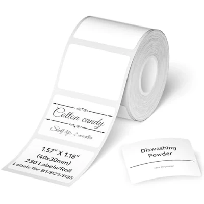 Image of NIIMBOT Thermal Label Tape for B21/B1/B3S, Waterproof, Oilproof and Tear Proof Shipping Address Label, Adapted Sticker Labels 1.57 * 1.18 (40 30mm), 230 per Roll