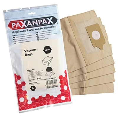 Image of Vacuum Cleaner Paper Dust Bag Fits Numatic, Pack of 5