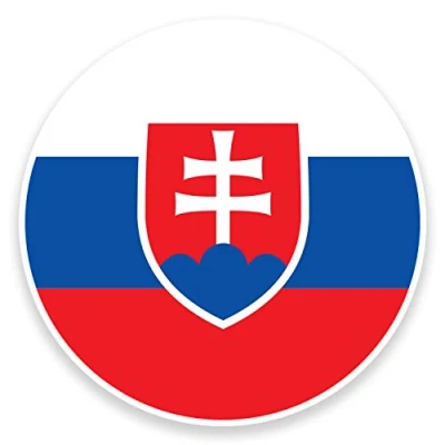 Image of 2 x 10cm Slovakia Flag Vinyl Sticker Decal Laptop Car Bike Travel Label #9125 (10cm Wide High)
