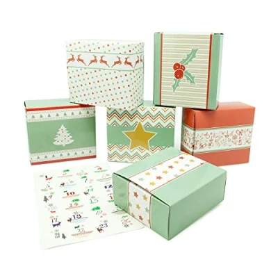 Image of pajoma DIY advent calendar, 1 x 24 boxes to fill, includes number stickers