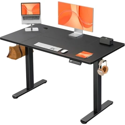 Image of ErGear Electric Standing Desk Height Adjustable 120 x 60cm, Sit Stand with 4 Memory Smart Pannel, Home Office Splice Board
