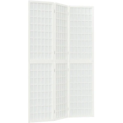 Image of vidaXL Folding 3 Panel Room Divider Japanese Style 120x170 cm White