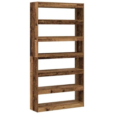 Image of vidaXL Bookcase Old wood Engineered 100 x 30 198 cm