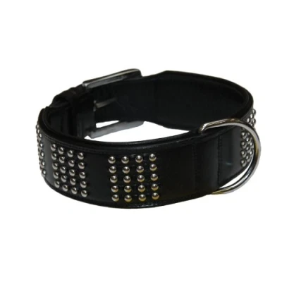Image of Nobby Vinto Leather Dog Collar, 65 cm Length x 50 mm Width, Black