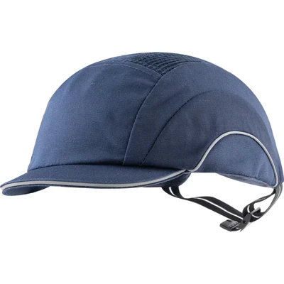 Image of JSP HardcapA1+ Premium Baseball Style EN 812 Bump Cap with 2.5cm micro Peak Navy (ABT000 002 100), one size