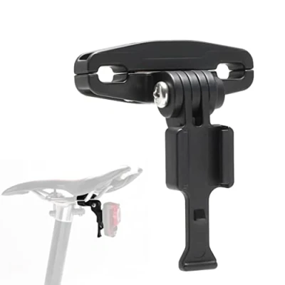 Image of Cygolite Saddle Rail Mount for Hypershot &amp; Hotshot Series Tail Lights Installs Under Bicycle Low Profile, Less Cluttered Look Compact Durable Fits Most Saddles