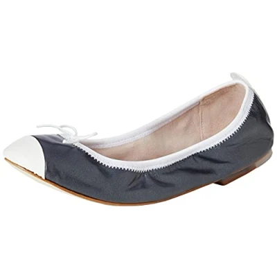 Image of Bloch Women&#039;s Classica Pearl Ballet Flat, Navy/WHT, 5 UK
