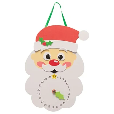 Image of Baker Ross FE871 Countdown to Christmas Clock Pack of 4, Crafts for Kids, Make Your Own Xmas Decorations, Creative Arts and Project Children