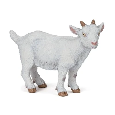 Image of PAPO FARMYARD FRIENDS Figurine, 51146 White Kid Goat, Multicolour, 12 x 13 7 cm