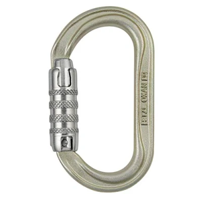 Image of Petzl M72A TL NEW OXAN High Strength Oval Carabiner, Size: Triact Lock, Gold