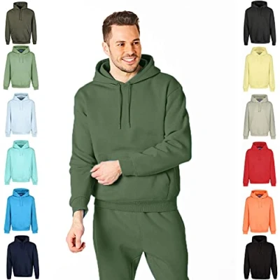 Image of RIPT RCSWT763 Men&#039;s Hooded Soft Touch Loungewear Hoodie Sweatshirt Top, Army, M