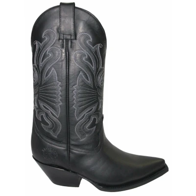 Image of Grinders Men&#039;s Buffalo Cowboy Boots, Black, 10 UK