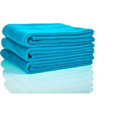Image of Glart 3x Oeko Tex fleece blankets, colour: turquoise, size 130 x 160 cm, over 200 g/m2, blanket that can be used as a sofa cover, couch snuggle blanket, throw, picnic blanket.