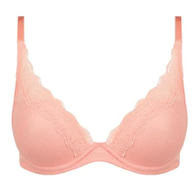 Image of Passionata Brooklyn Plunge T Shirt Bra Candlelight Peach Pink 32DD