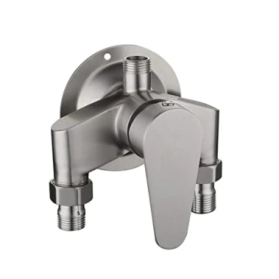 Image of Shuiltad SUS 304 Stainless Steel Exposed Shower Faucet with Control Valve Switch Tap for Cold and Hot Water, Wall Mount Bathroom Mixer