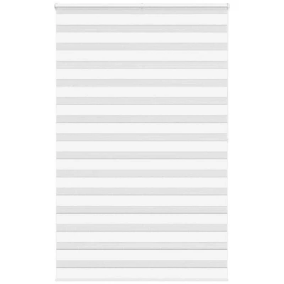 Image of vidaXL Zebra Blind White 150x200 cm Fabric Width 145.9 Polyester