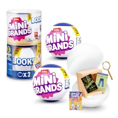 Image of Mini Brands Books Series 2 Capsule by ZURU, Collectible Miniature Book Toy kids 3+ (2 Capsule)