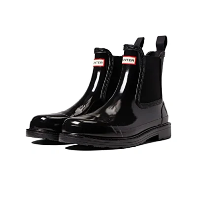 Image of Hunter Commando Gloss Womens Wellies Black 5 UK