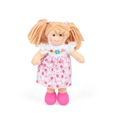 Image of Bigjigs Toys Georgia Rag Doll (Small) My First Dolly, Baby &amp; Toddler Plush Soft Toy, Swappable Clothes Outfits, Suitable From Birth, Size 28cm