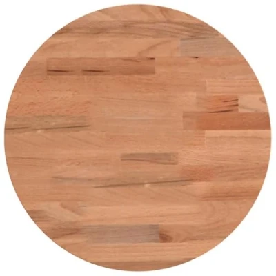 Image of vidaXL Solid Beech Wood Round Dining Table Top Versatile and Easy to Clean Wooden Furniture Component for Home or Commercial Use