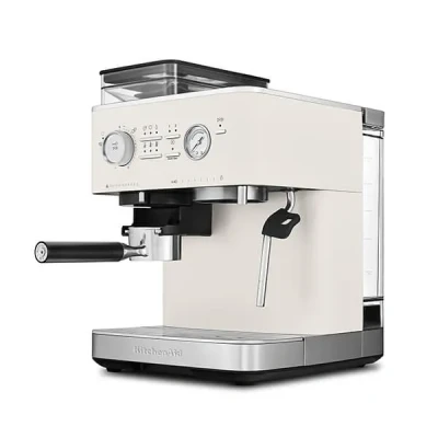 Image of KitchenAid Semi Automatic Espresso Machine with Burr Grinder Porcelain FREE Gift