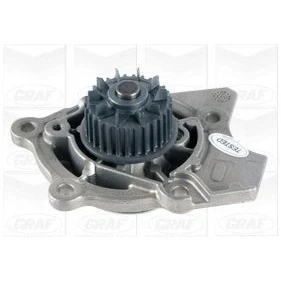 Image of 06J121026AT, 06J121026BB Water pump GRAF PA1242 29 with gasket/seal without lid Mechanical Metal 44,9mm AUDI: A3 Sportback, VOLKSWAGEN: Jetta 4