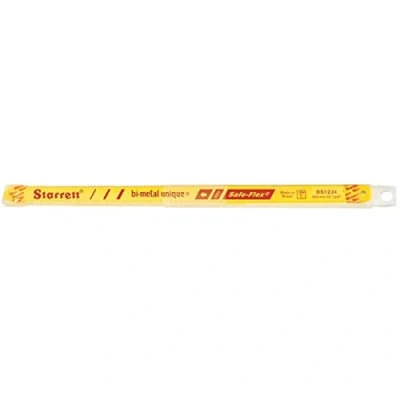 Image of Starrett Bi Metal Hacksaw Blades KBS1224 10 Unique Safe Flex HSS Hand Saw 300mm 24 TPI Cutting Edge For Non ferrous Metals, Stainless Steel, Pipes, Plastics Pack