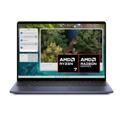 Image of Dell Inspiron 16 5645 Laptop 16&quot; FHD+ Display, AMD Ryzen 7 8840U, Radeon Graphics, 16GB RAM, 1TB SSD, Windows 11 Home, Fingerprint Reader, English UK Backlit Keyboard, Midnight Blue