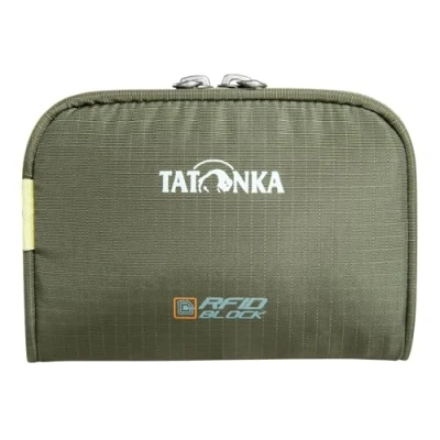 Image of Tatonka Big Plain Wallet RFID B with Protection and Coin Compartment, Compartments for Credit Cards, Bank Cards etc. Dimensions: 13 x 9 2 cm, Olive