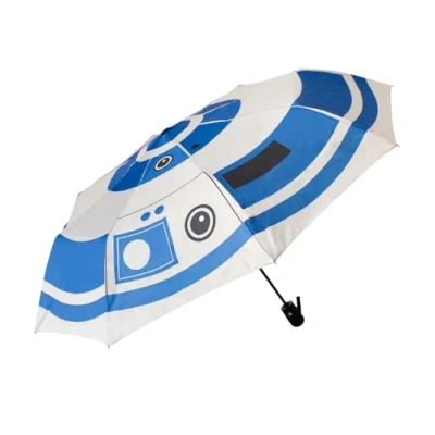 Image of Grupo Erik Star Wars Umbrella Lightweight, Foldable &amp; Compact With Cover, Travel Umbrella, Kids Gifts, Merchandise, R2 D2