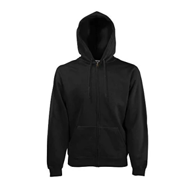Image of Fruit of the Loom Hooded Sweat Jacket black Large