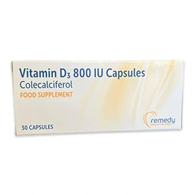 Image of Vitamin D 800IU Colecalciferol Capsules 30