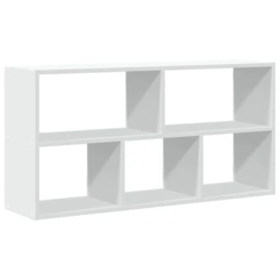 Image of vidaXL Floating Wall Shelf White, Engineered Wood, 100x25x50 cm Display &amp; Storage Solution for Dining Room