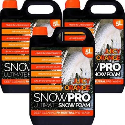 Image of SnowPro Snow Foam Shampoo Car Wash Soap pH Neutral 15L Vehicle Cleaning Detailing Pre Orange Fragrance