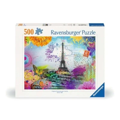 Image of Ravensburger 12000772 Postcard from Paris 500 pieces jigsaw Puzzle for adults and kids age 12 years up,