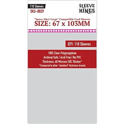 Image of Premium Card Sleeves Space Alert Large (67mm x 103mm) 110 per Pack